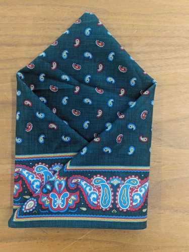 Wilsons Handkerchief - Green Paisley