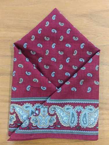 Wilsons Handkerchief - Burgundy Paisley