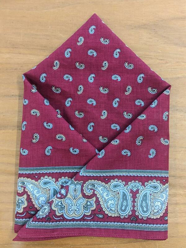 Handkerchief - Burgundy Paisley