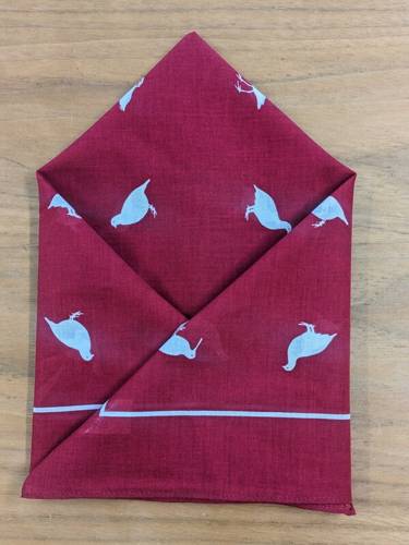 Wilsons Handkerchief - Burgundy Game Birds