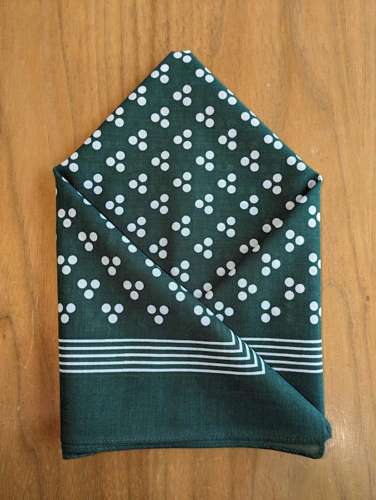 Wilsons Handkerchief - Green Small Dot