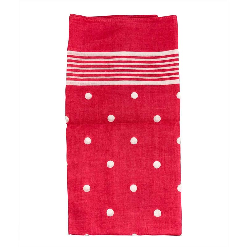 Handkerchief - Red Big Polka Dot